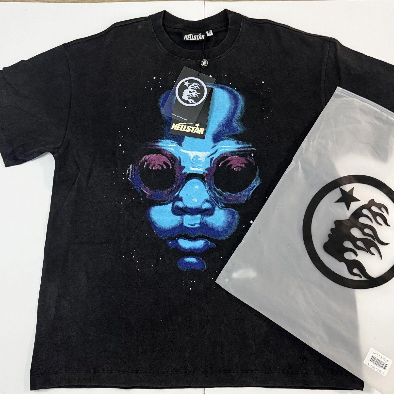 Hellstar Goggle T-Shirt Black/blue Men’s Size M