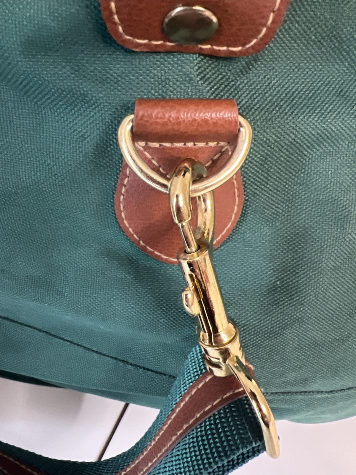 Vintage Ralph Lauren Weekender Duffle Bag 80’s-90’s Green Canvas Travel Tote