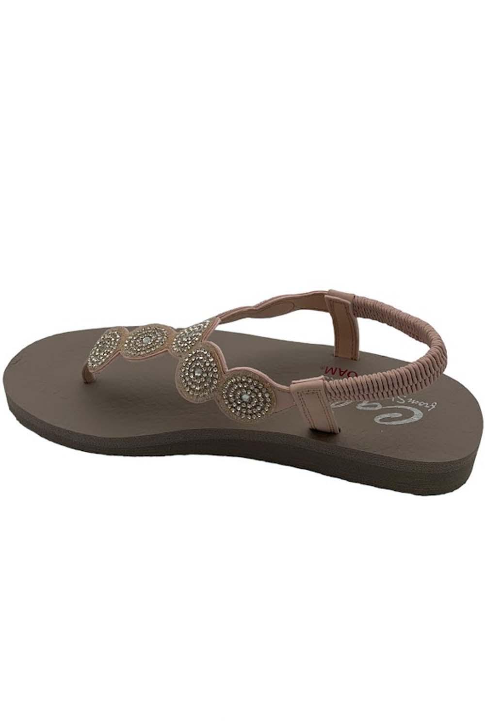 Skechers Meditation Vegan Sling Back Sandals Stars & Sparkle Lt. Pink