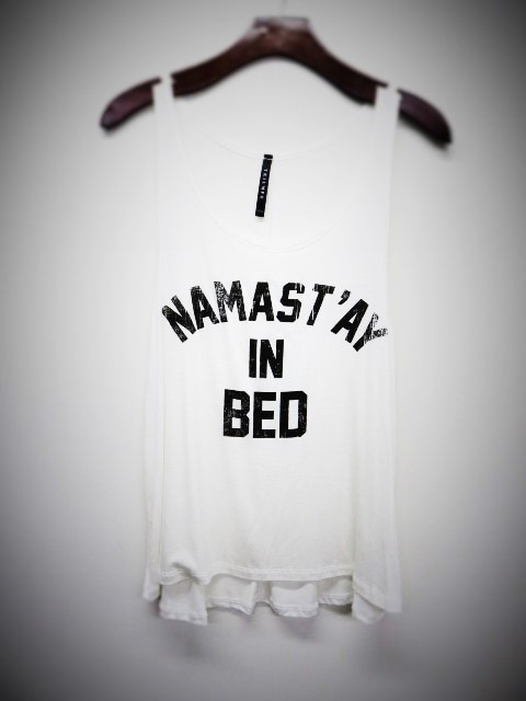 Namastay in Bed Racerback Tank Top