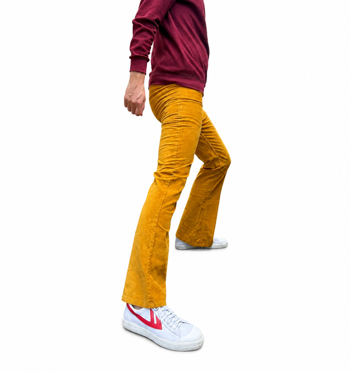 Men’s Bell Bottoms Flared Pants – Retro Corduroy Flares – 60s 70s Hippie Mod