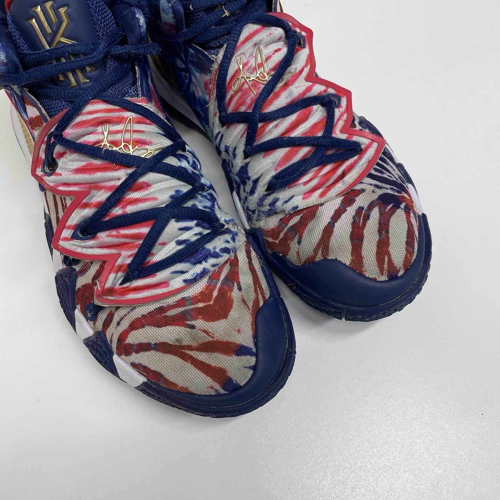 Nike Kybrid S2 “What The” USA Basketball Shoes Men’s Sz 8.5 Tie Dye Gold No Tag
