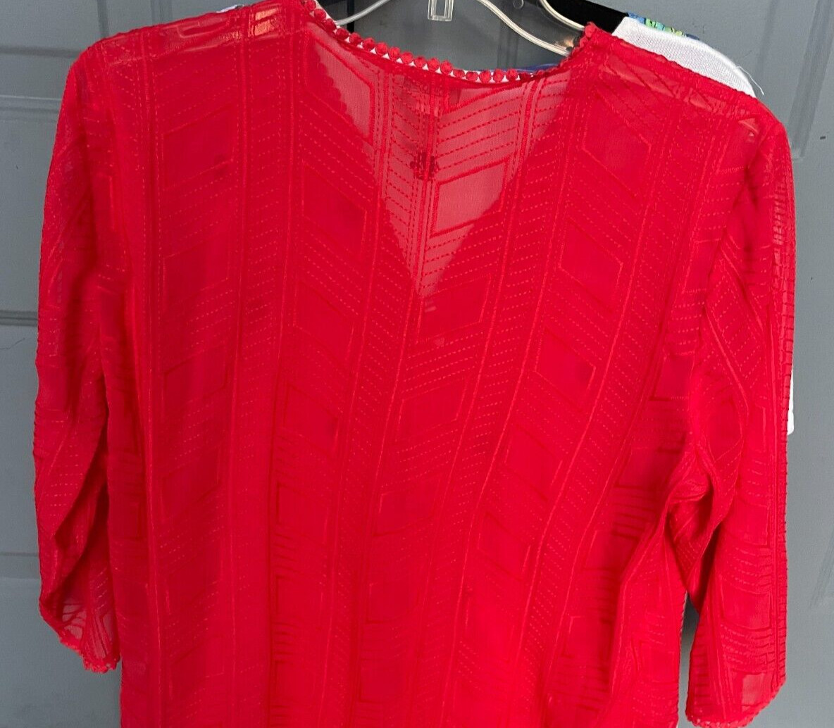 Chico’s Kimono Coral Open Front Lightweight Cover Up Jacket 3