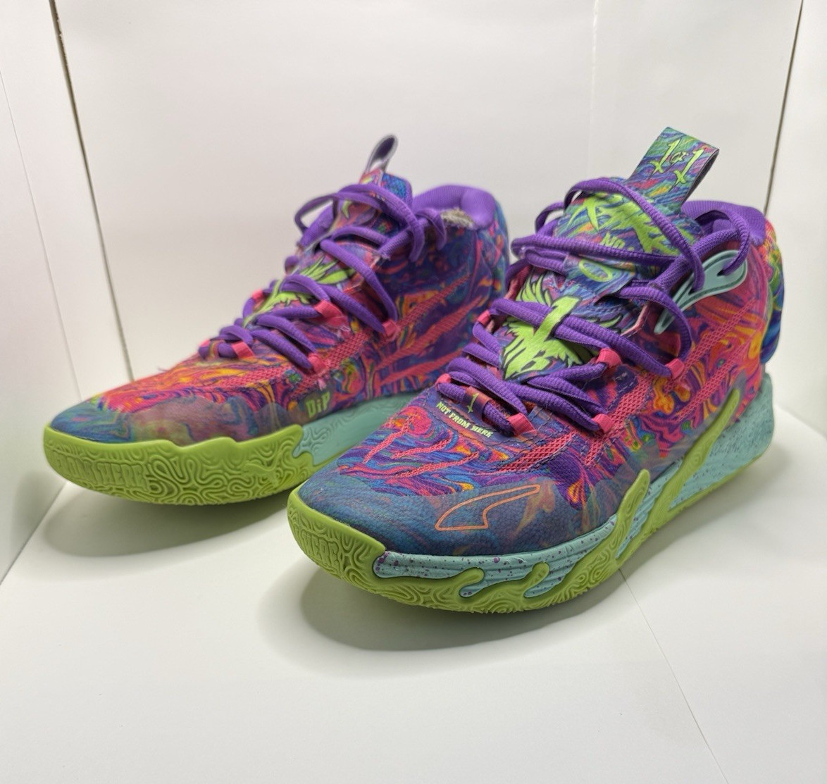 PUMA LaMelo Ball MB.01 379935-01 Mid Top Multicolor Basketball Sneaker