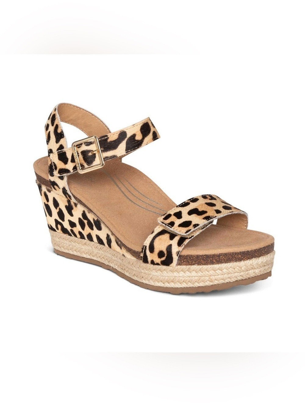Aetrex Sydney Quarter Strap Espadrille Wedge Women’s 8.5