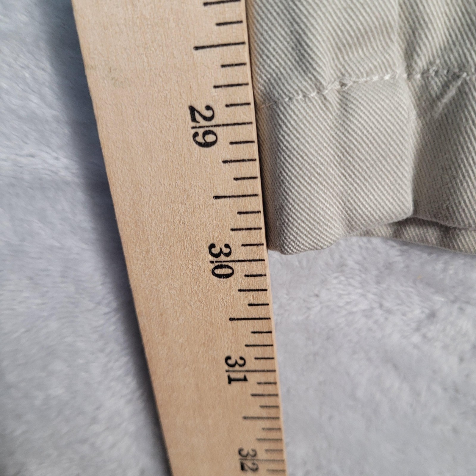 LL Bean Pants Mens 46×30 Beige Cargo Classic Fit Cotton Workwear Casual