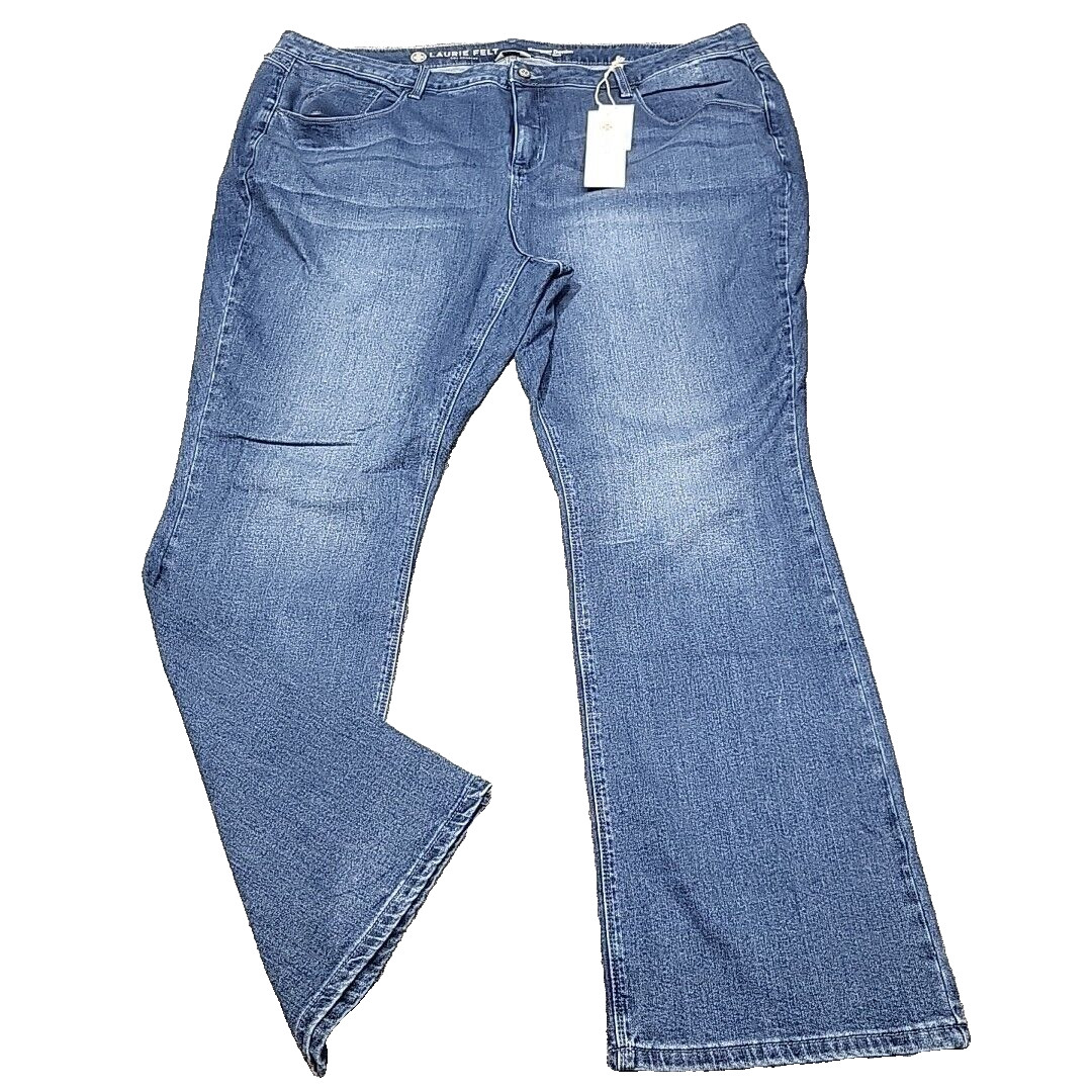 Laurie Felt Womens Forever Denim Baby Bell Jeans 26W Plus Size Blue w Pockets
