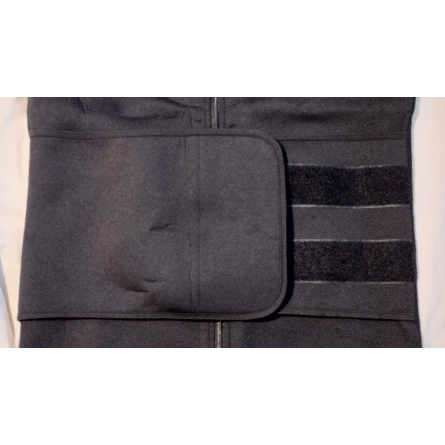 Neoprene Waist Trainer Vest Zipper Adjustable Belt Women XL Black Body Shaper