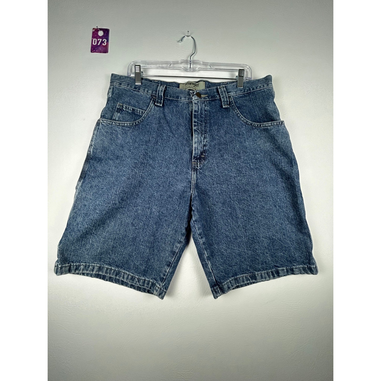 Wrangler Authentics Mens Carpenter Shorts 36 Blue Denim Medium Wash Workwear