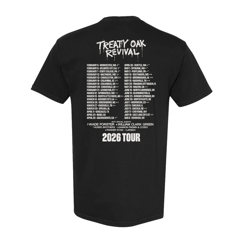 Treaty Oak Revival 2026 Tour Merch Tee, T-Shirt Reprint
