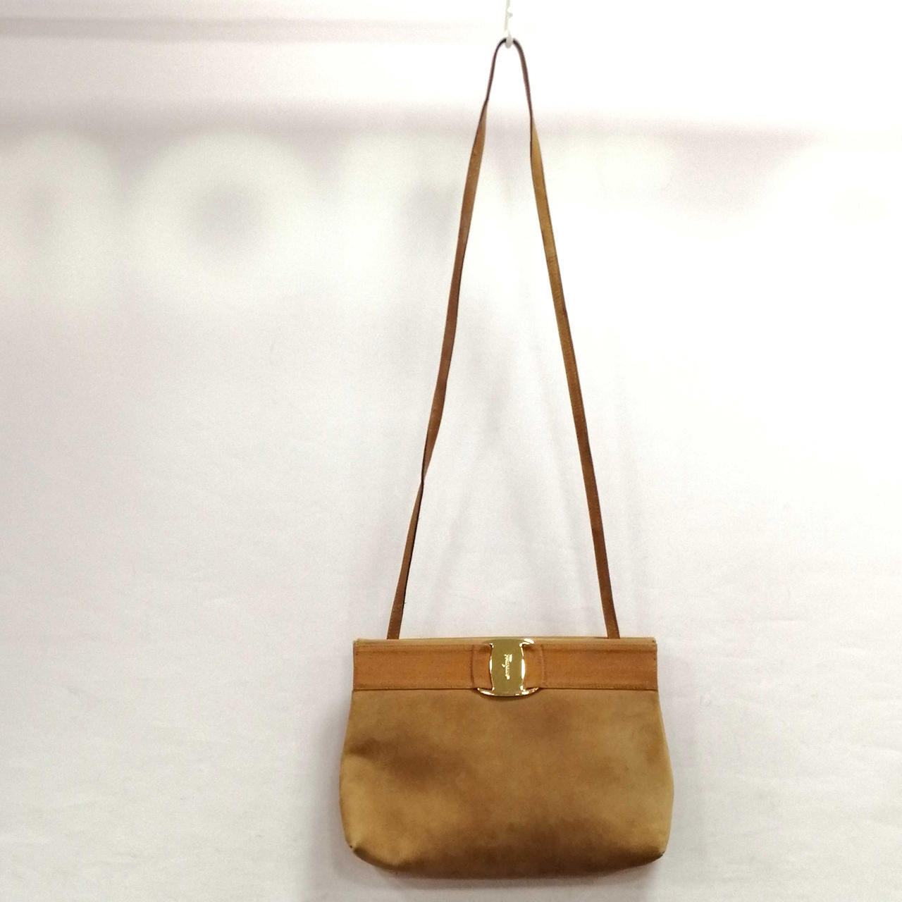 Salvatore Ferragamo Brown Shoulder Bag 10.6 inch