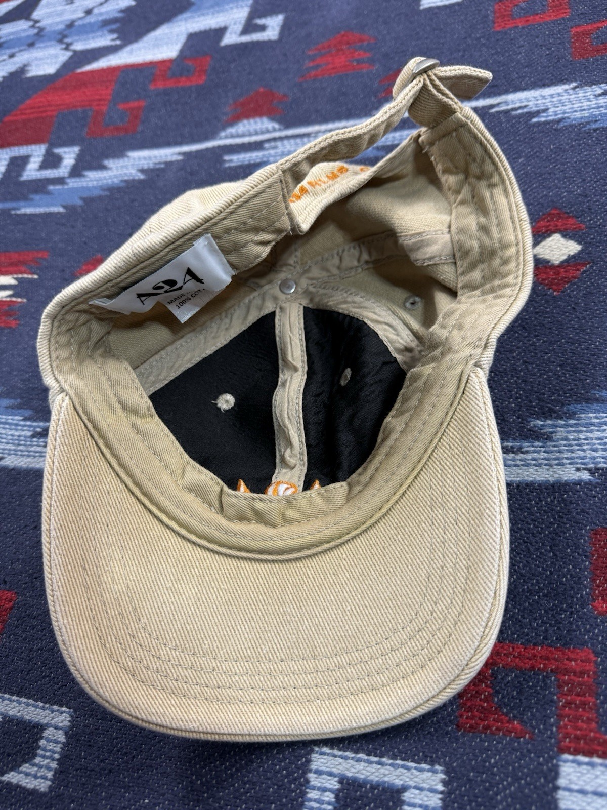 A24 Films Studio Logo Hat Tan Khaki Brown Strapback Limited Edition Dad Cap