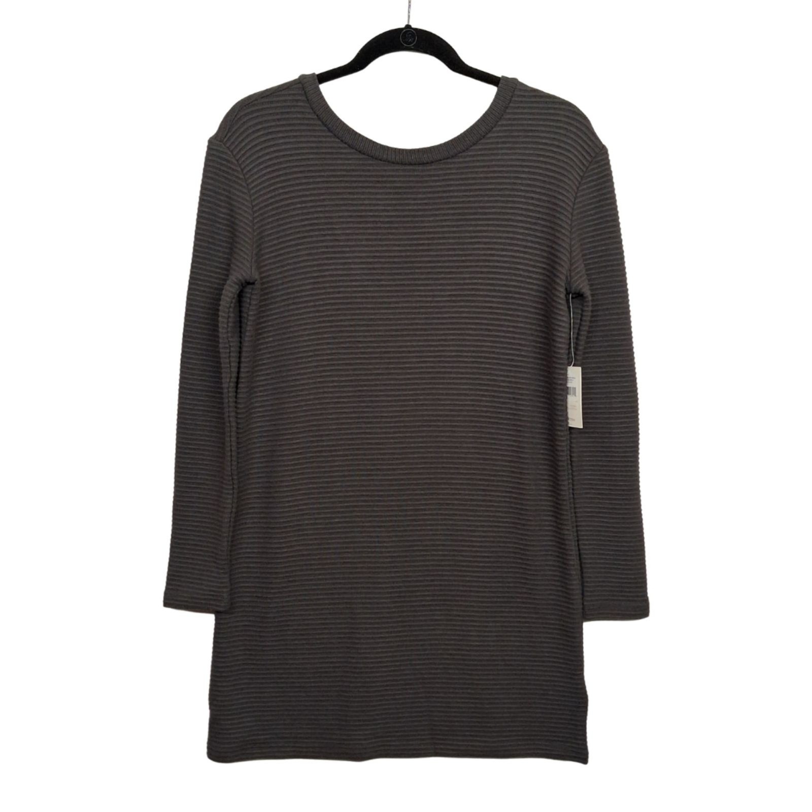 BRIXTON Bandera Mini Dress Ribbed Long Sleeve Washed Black Small NWT