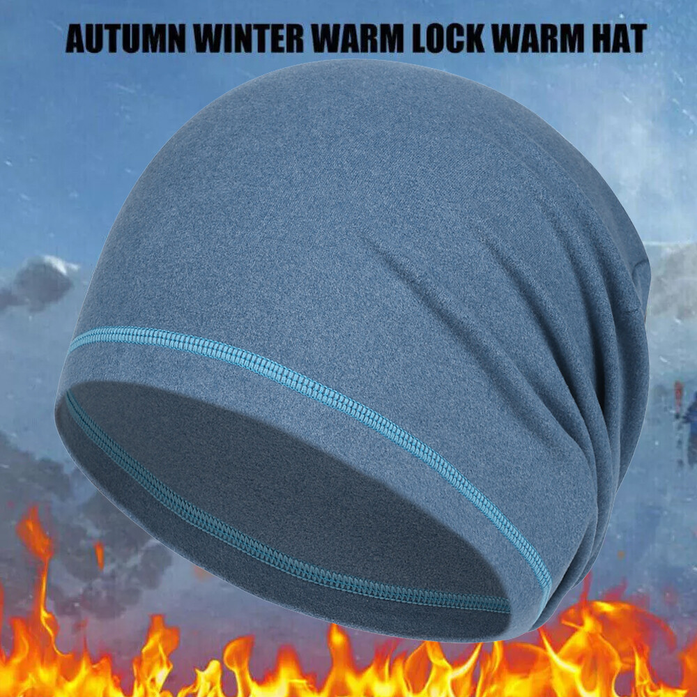 Thin Fleece Skull Cap Winter Skull Cap Beanie Hat Windproof Warm for Men Women