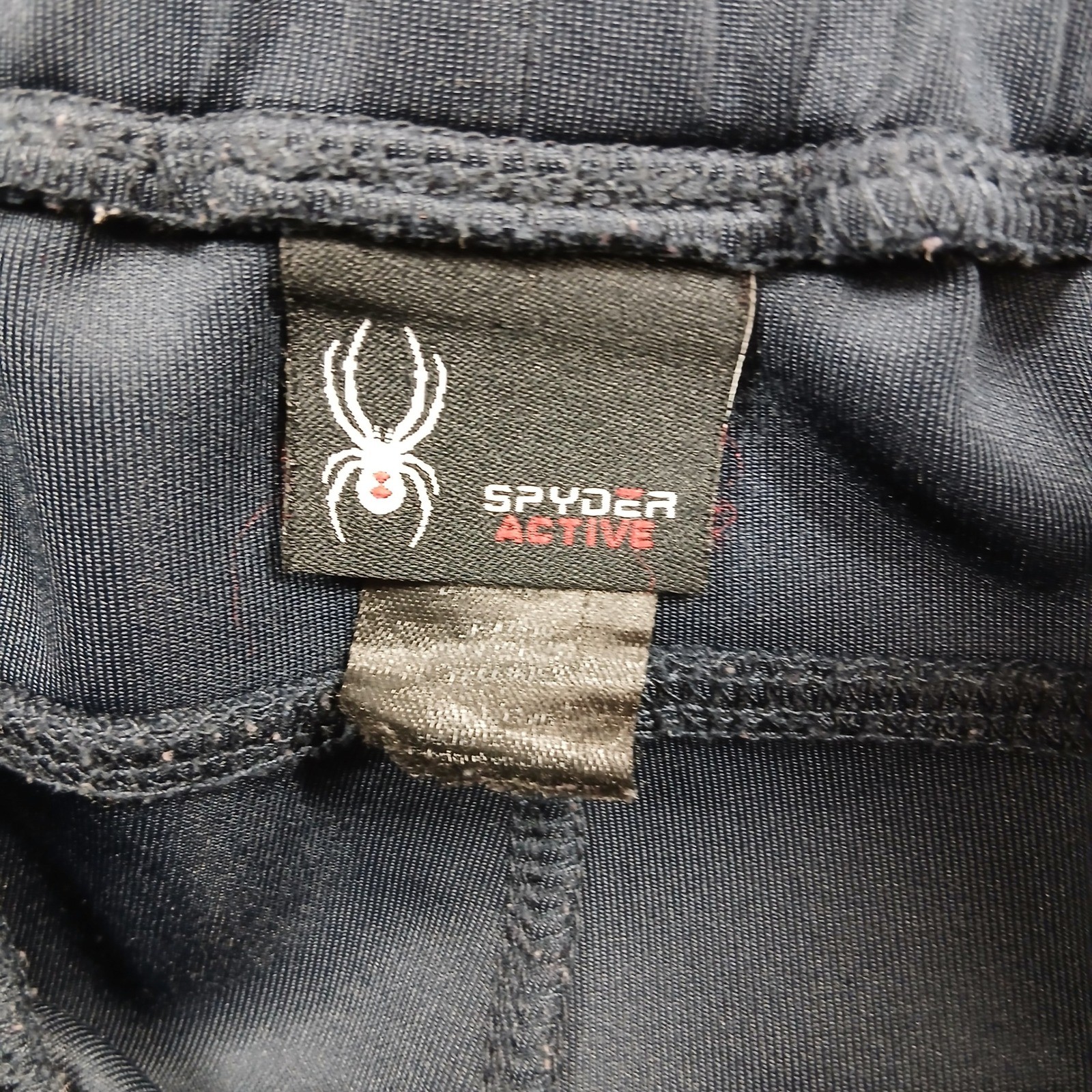 Spyder Active Mens Jogger Pants Medium Navy Blue Fleece Lined Zip Pockets EUC