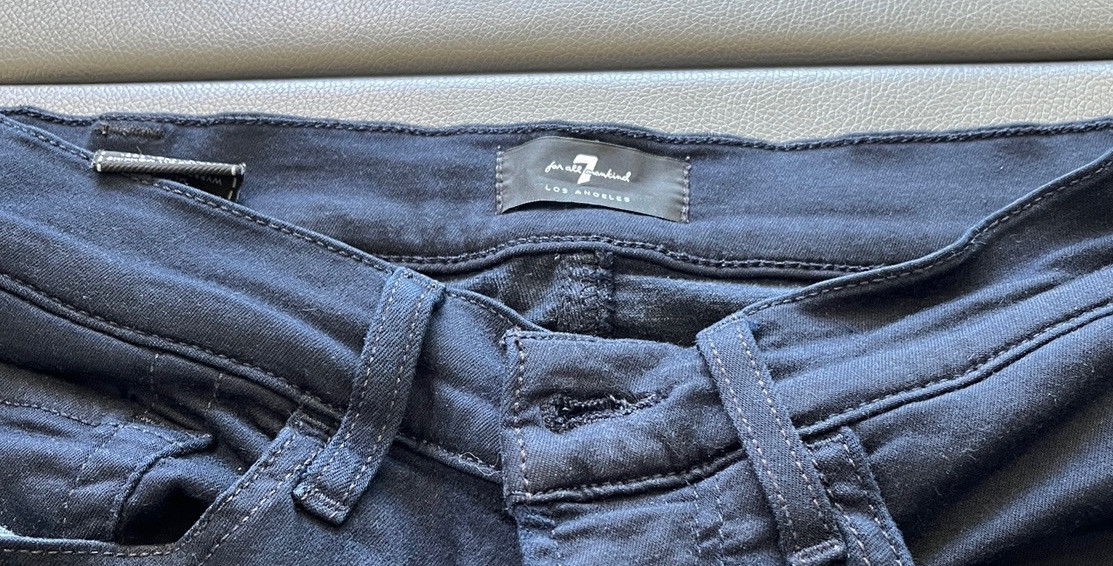 7 For All Mankind Men’s The Straight Leg Jeans Size 28 x 28 Dark Navy Stretchy