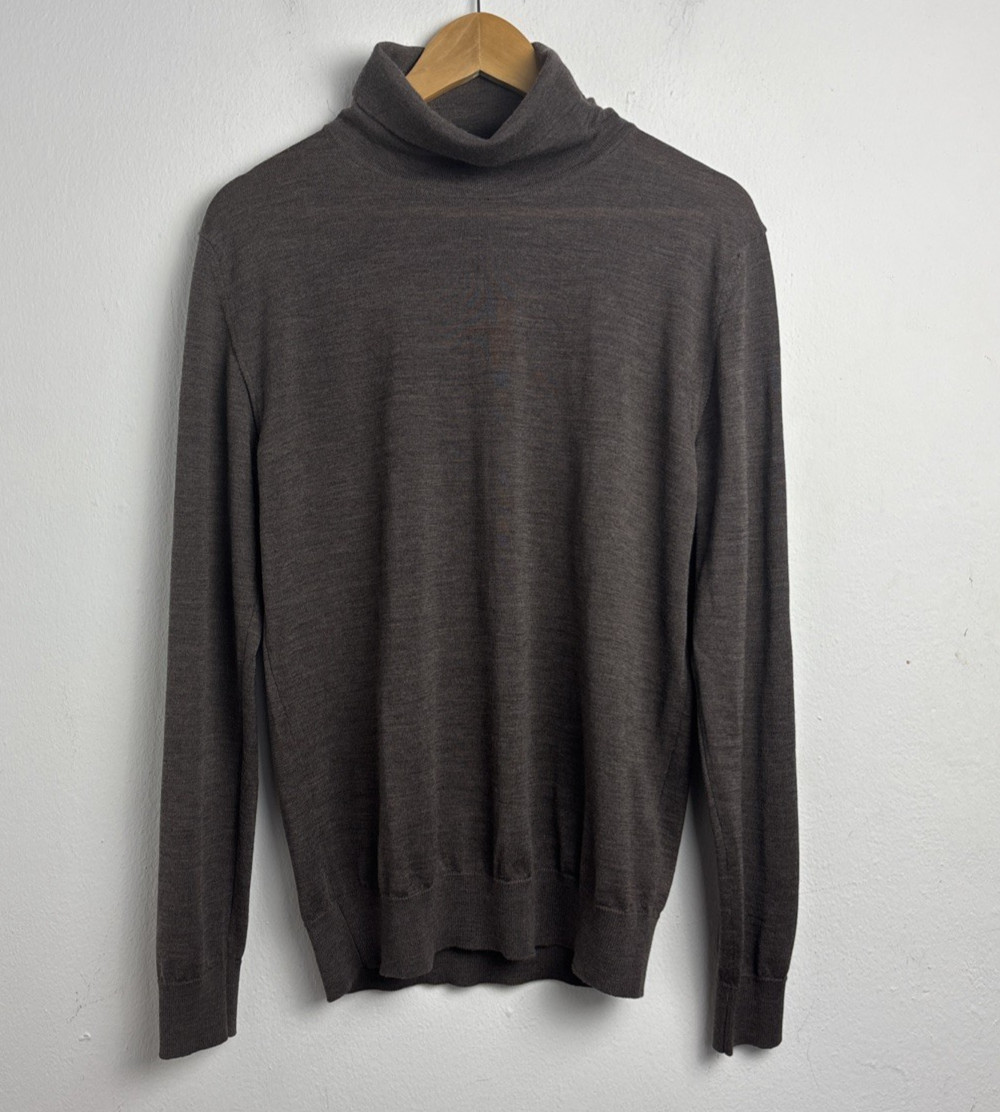 asket merino wool roll neck mens size m