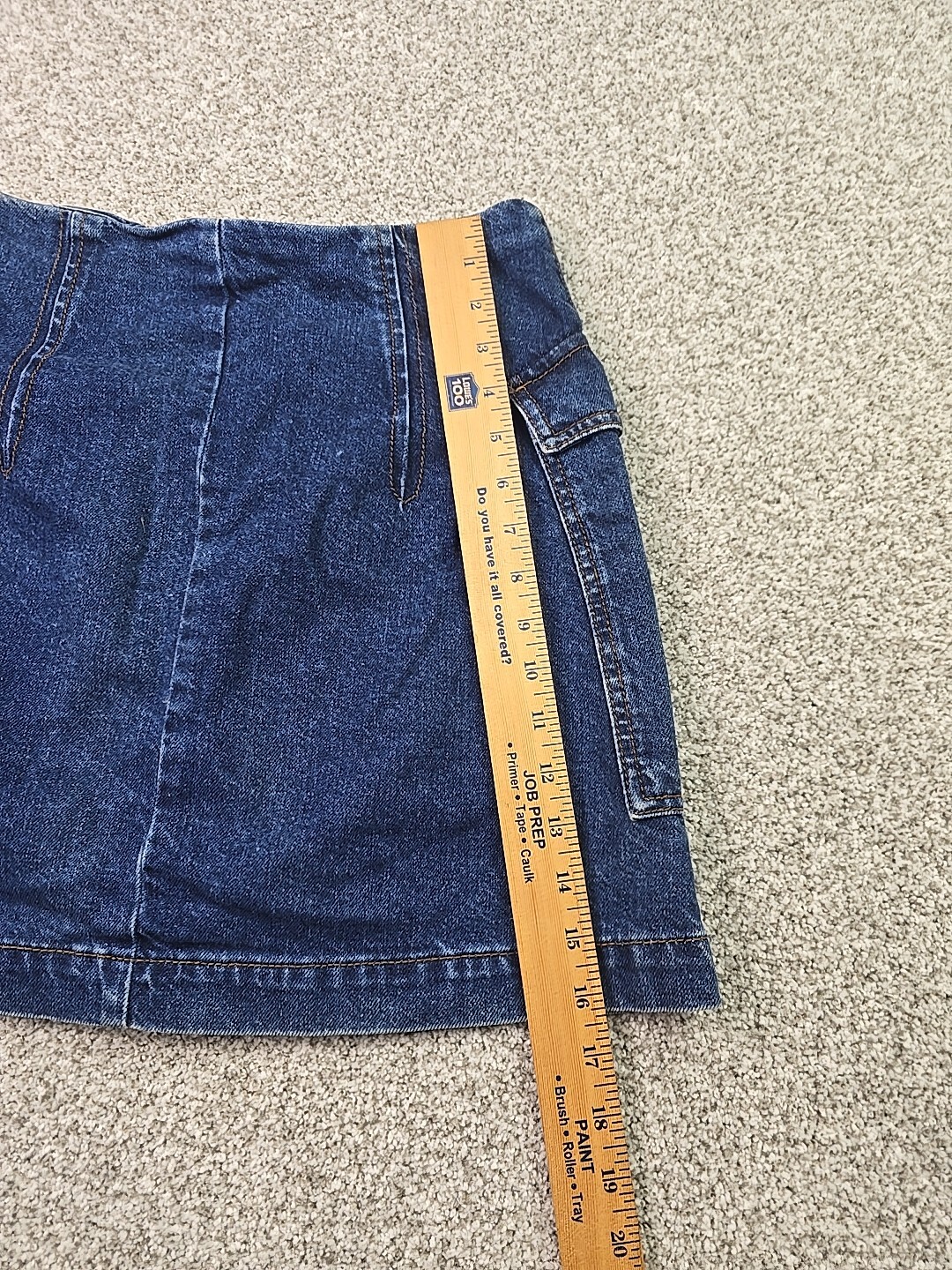 Topshop Moto Skirt Womans 28 Blue Denim Mini City Preppy School College