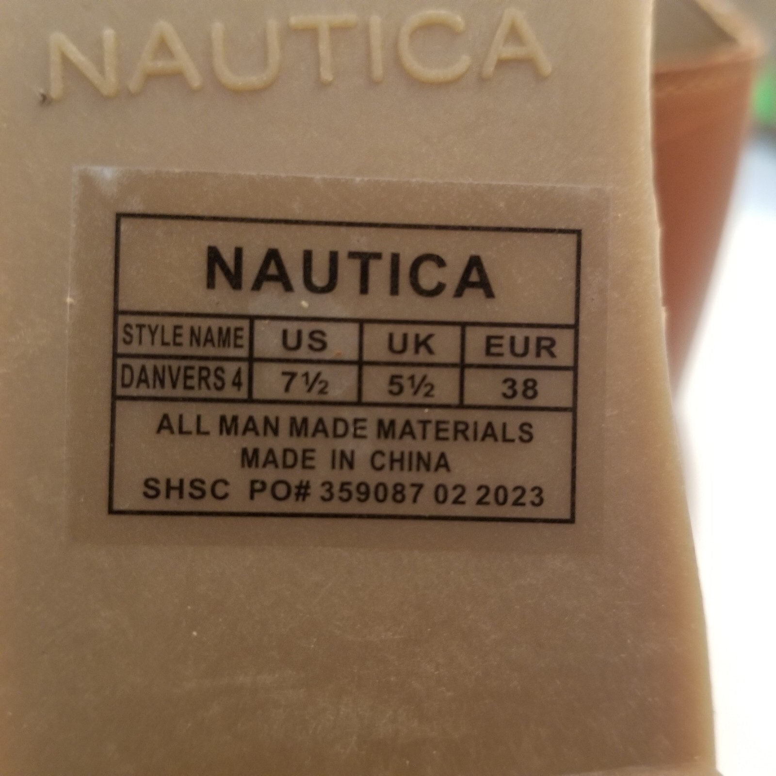 Nautica Wedges Danvers Brown Size 7.5 2.5 inch Wedge Man Made Material
