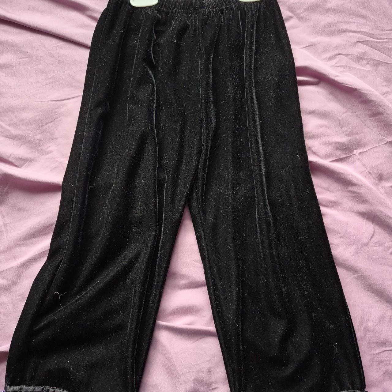 Early 2000s 2pc Black Velvet Girls Outfit