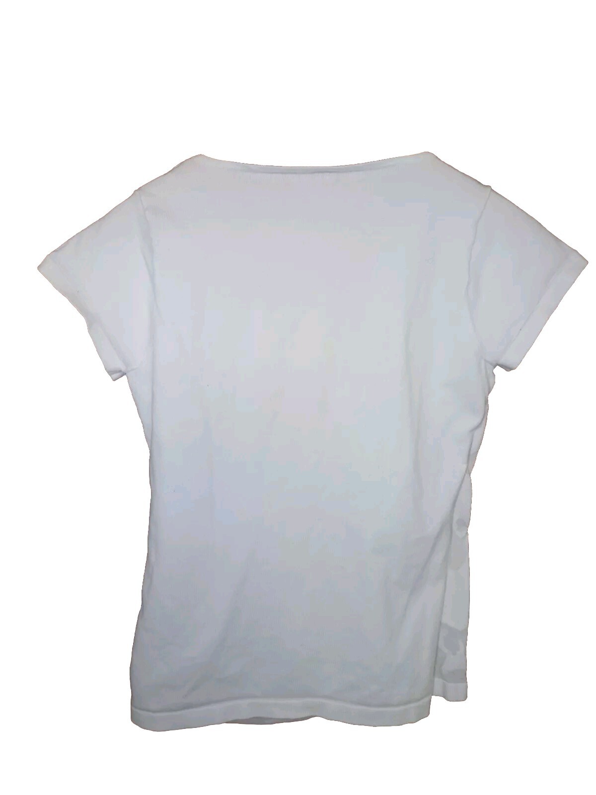 Phase Eight V Neck Leticia Burnout Floral White & Grey Top Tee | Size UK 12