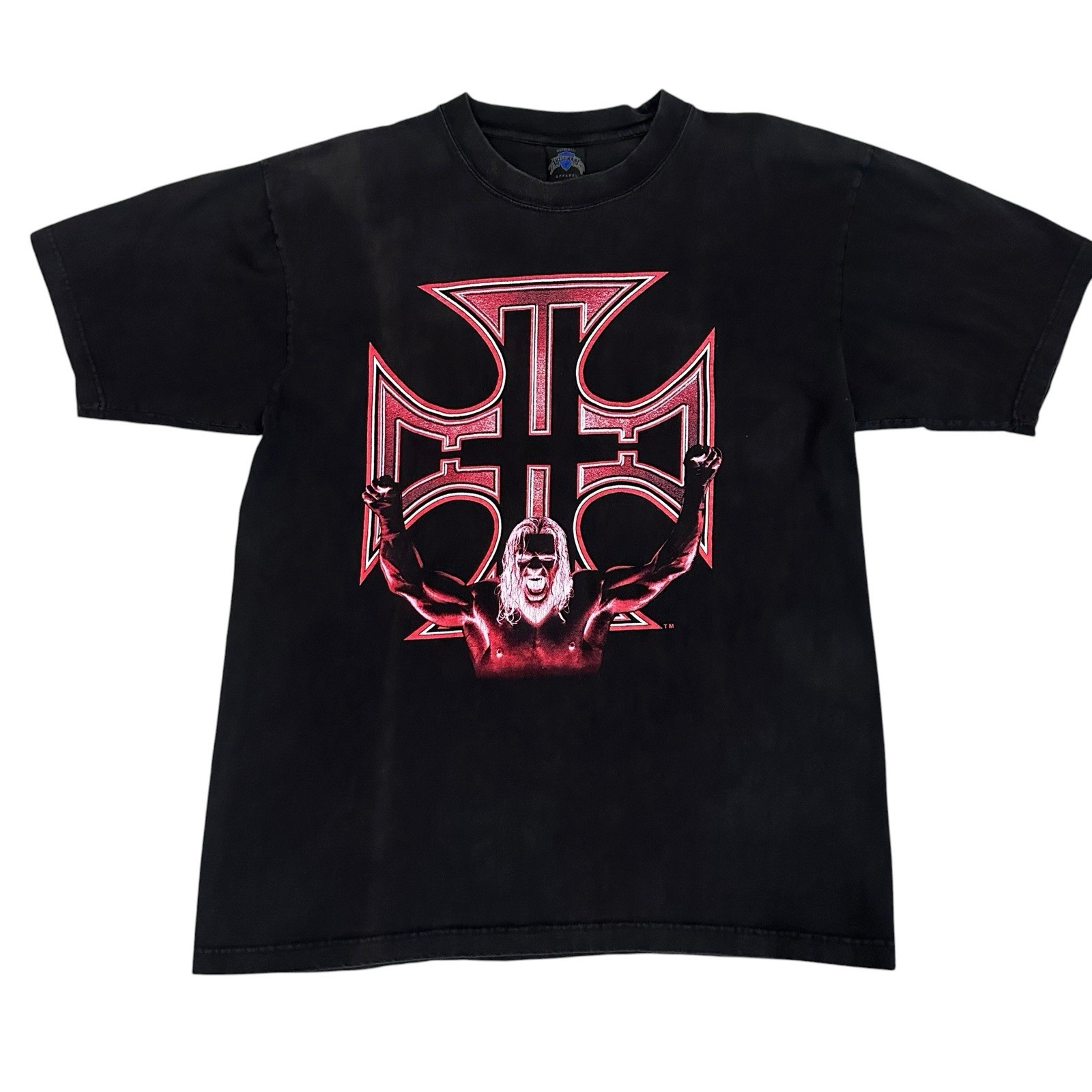 WWE Triple H 2002 Mens T-Shirt XL Wildman Screw The Rules Play The Game