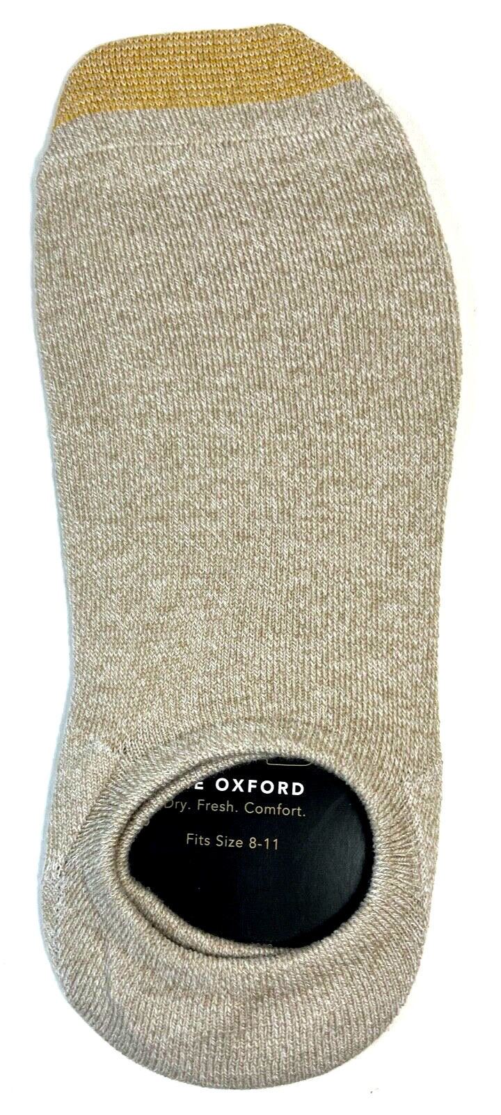 GOLD TOE 3-PR OXFORD NO-SHOW INVISIBLE SOCKS W/SILICONE HEEL GRIP FIT 8-11 SHOE