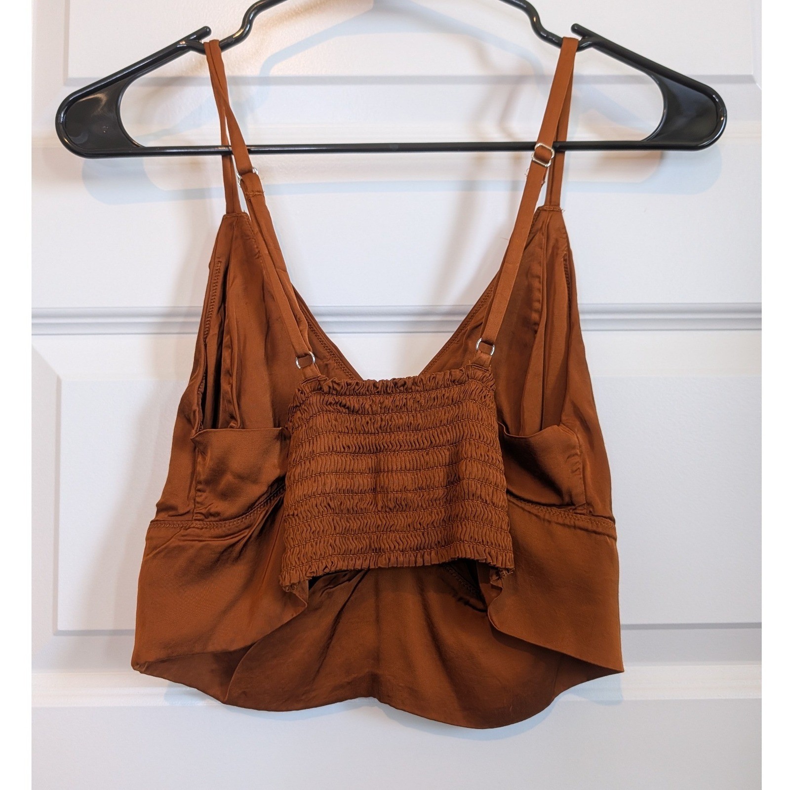Aerie Satin Smocked Camisole Top