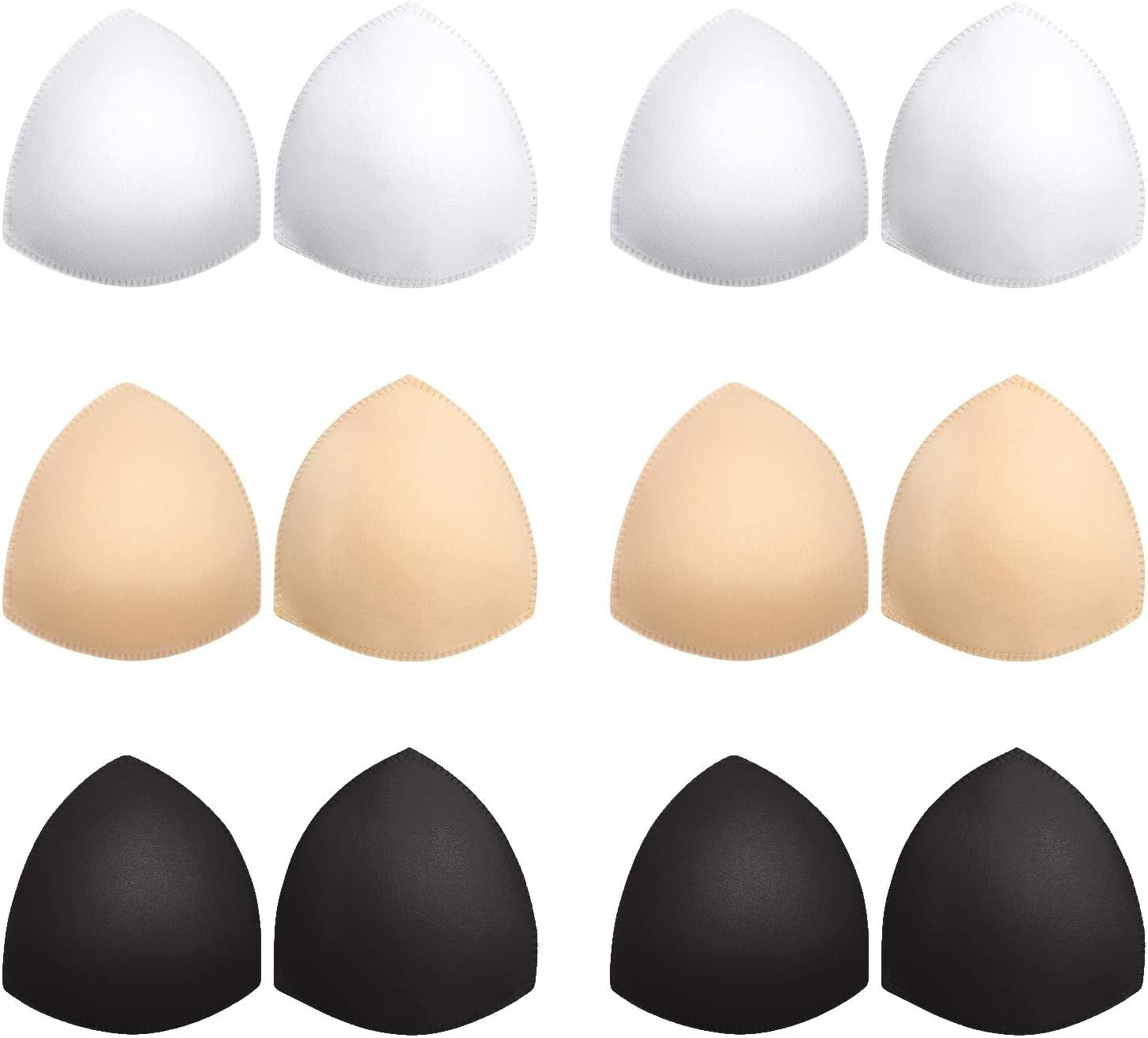 Bra Pads Inserts 6 Pairs, Bra Cups Inserts, Removable Breast Enhancers Inserts f