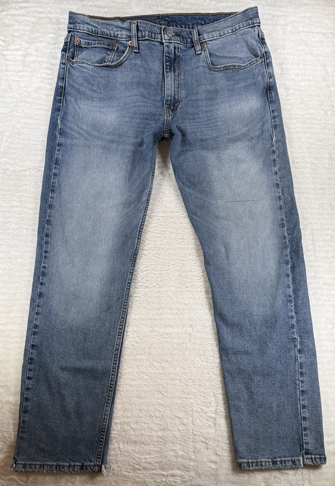 Levi’s Men’s 502 Jeans 36×34 Taper Fit Stretch Blue Denim Class Comfort Modern