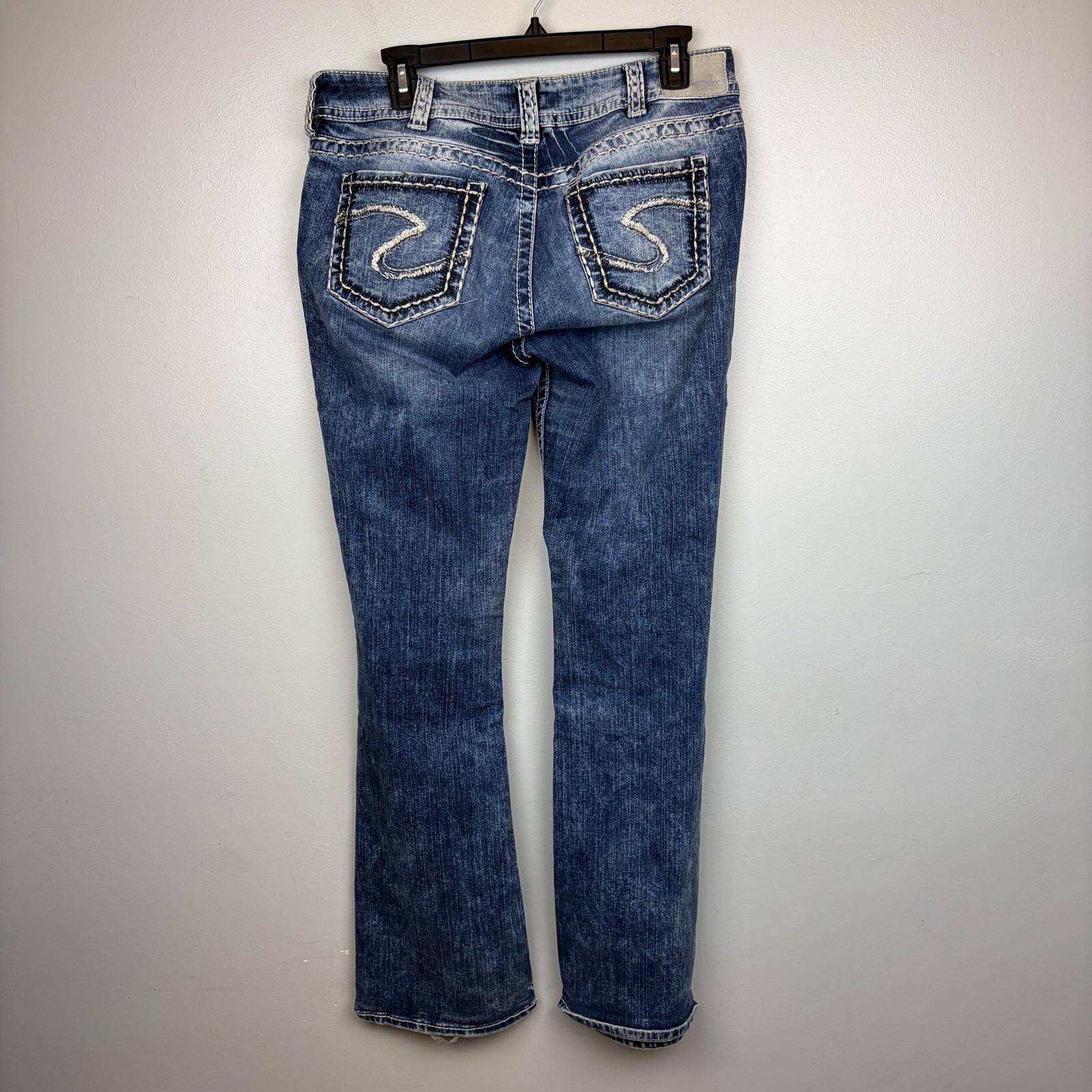 Silver Jeans Co Suki Mid Boot Jeans Womens 32×33 Blue Bootcut Stretch Denim