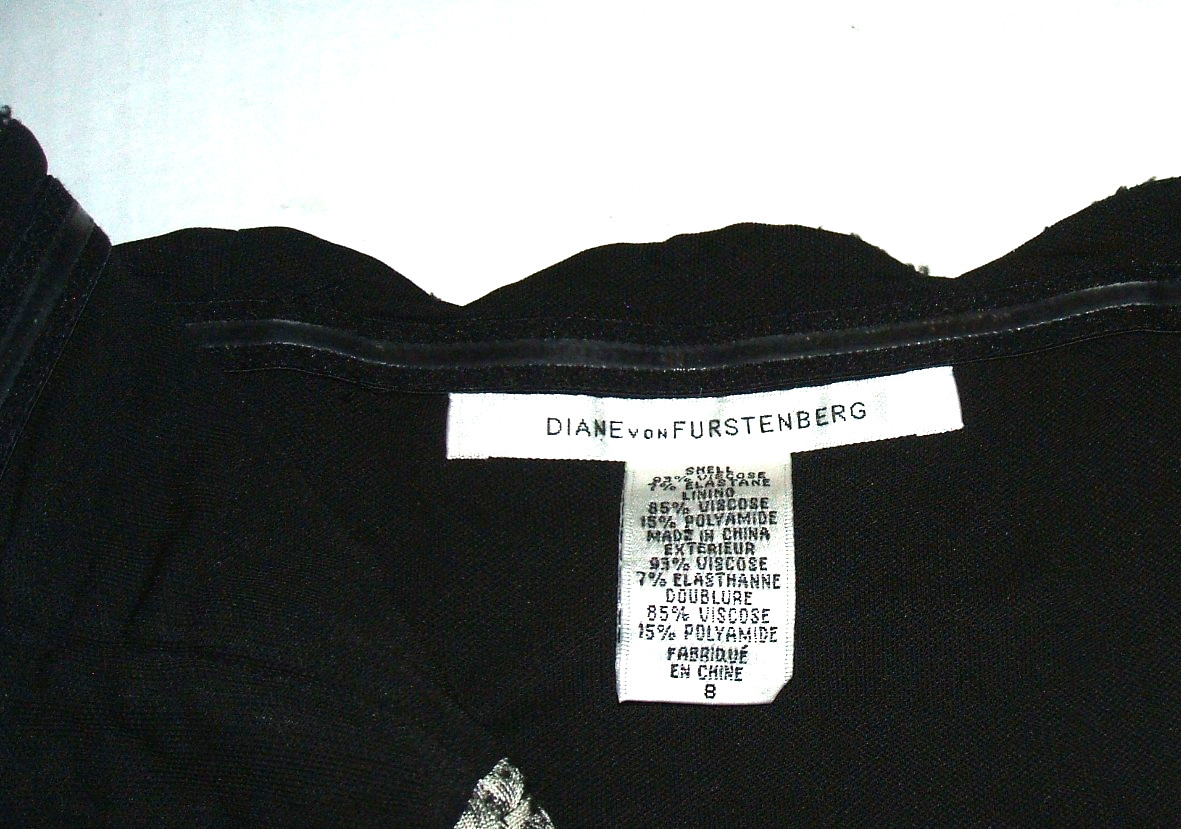 Diane von Furstenburg Marcella Cocktail Dress Women 8 Strapless Velvet Burnout