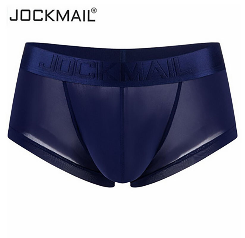 JOCKMAIL Mens Bulge Pouch Translucent Boxer Underwear Shorts Trunks Underpants