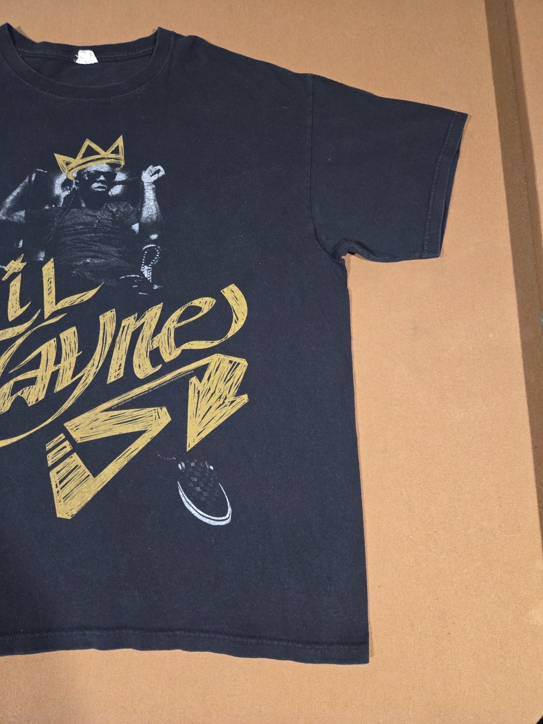 Vtg Lil Wayne Tee Shirt RARE Lil Wayne Rap Crown Anvil Black Sz XL T SHIRT