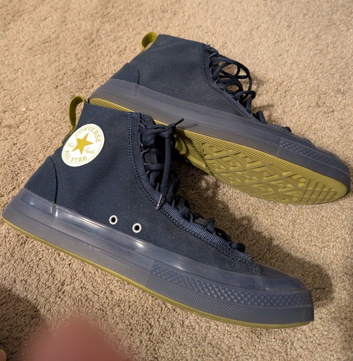 Converse CTAS CX EXP2 HI Canvas High Top Sneakers Blue/Green Men’s US 13