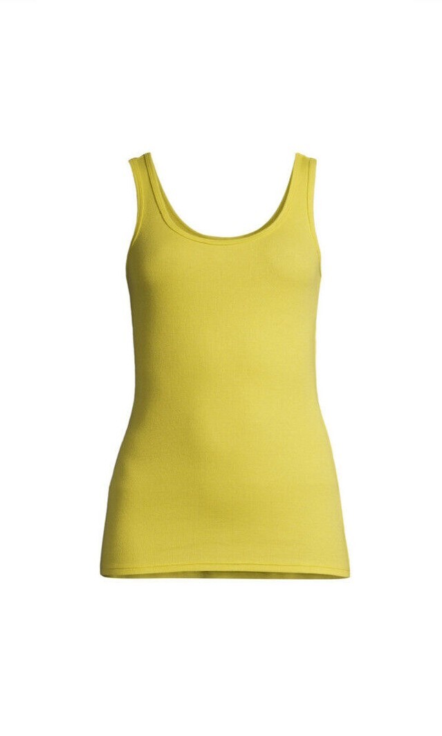 Time And Tru Women’s Rib Sleeveless And Fitted Varies Colors Scoop-N Tank Tops