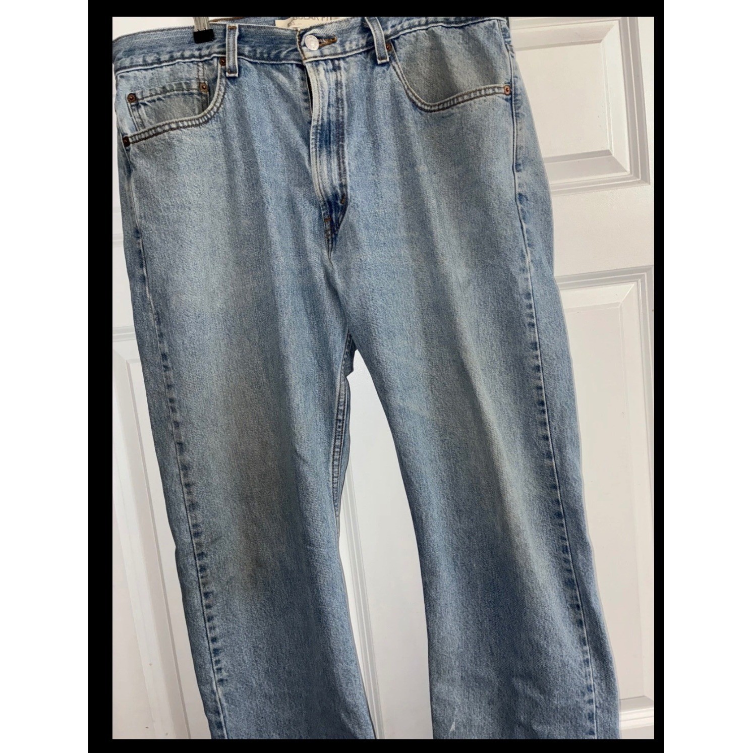 VTG Levis 505 Regular Fit Jeans Mens 38×30 Blue Denim Straight Leg Y2K