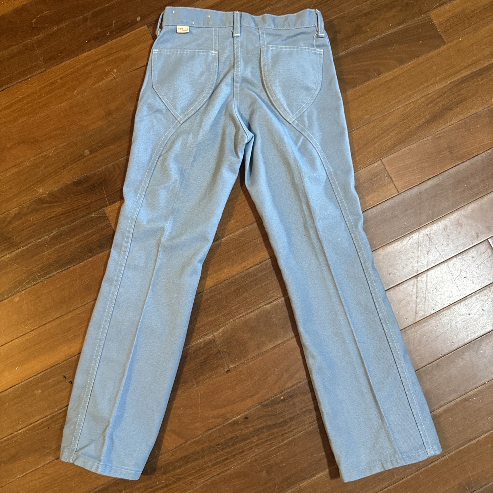 VTG 70’s GIRLS “ SUPER DENIM” BLUE COLORED JEANS JCPENNEYS SZ 12 Reg