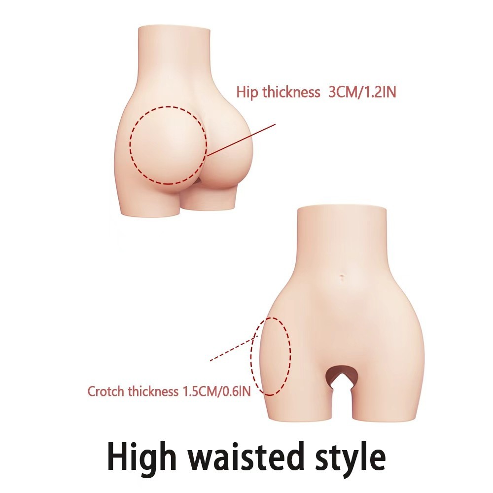 SilkEase Silicone Panty Plump Hip Open-Crotch Pants Butt Shapewear Crossdresser