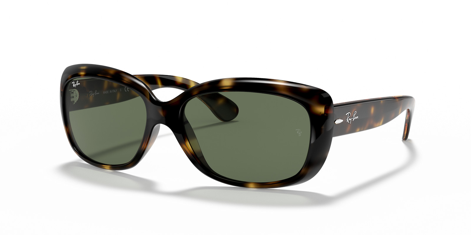 Ray-Ban Jackie OHH Light Havana/Green 58 mm Women’s Sunglasses RB4101 710 58-17