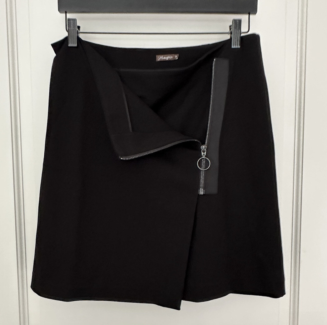 J.McLaughlin A-line silhouette Mini length front zip detail size 10