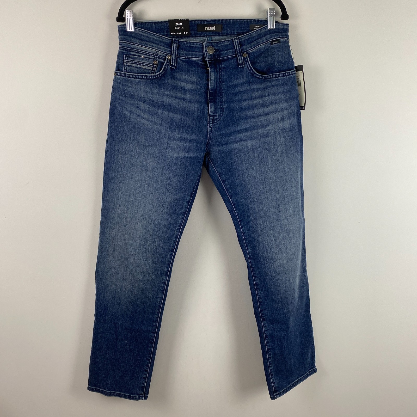Mavi Zach Stretch Straight Leg Jeans Mens 34×30 Dark Nashville Denim