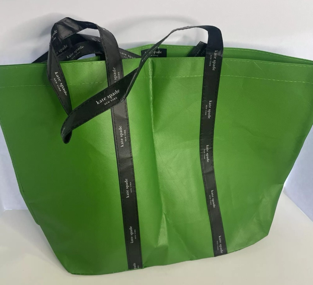 Kate Spade New York Dark Green Foldable Lg. Re-Usable Tote Bag