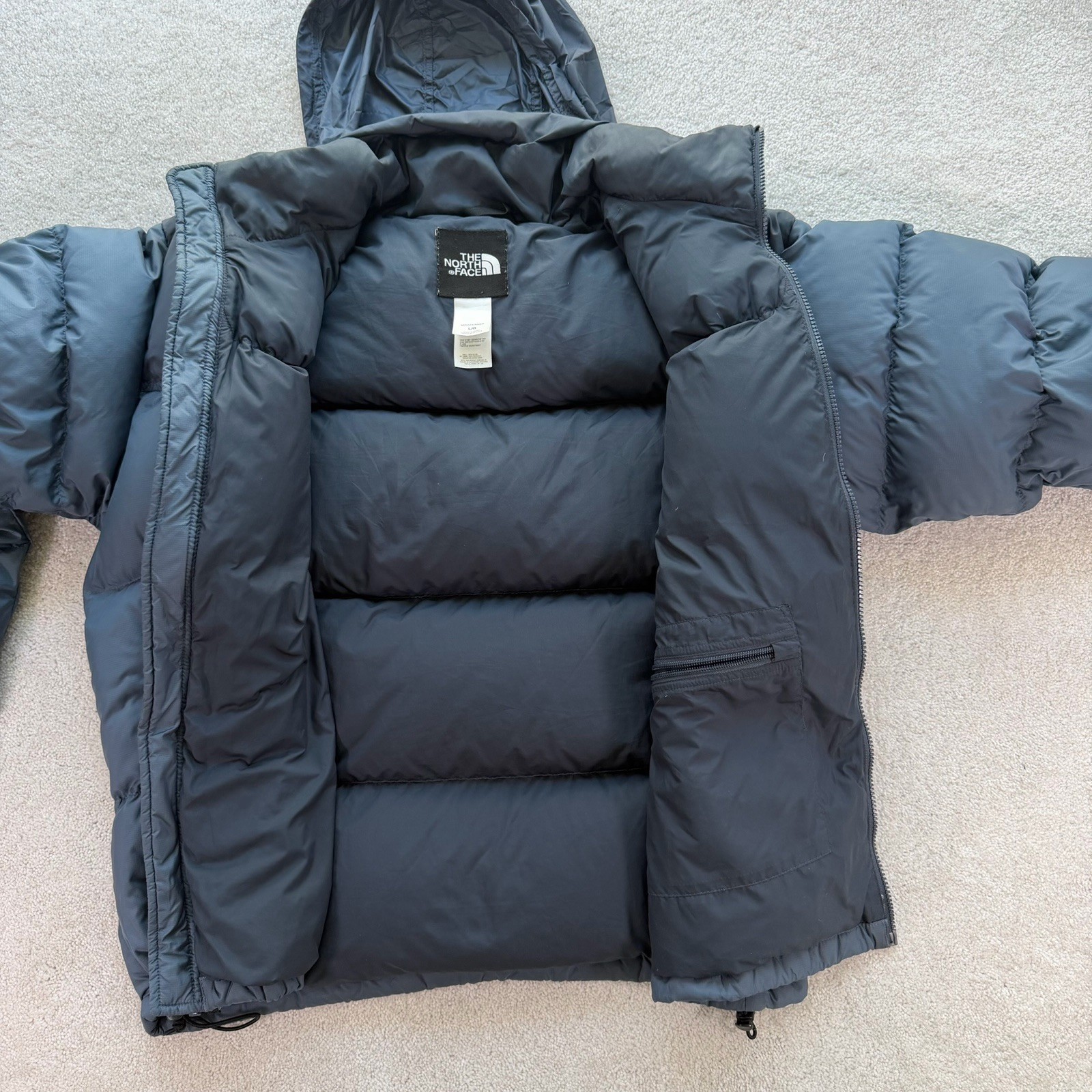 The North Face Jacket Men’s Down 1996 Nuptse Retro 700 Puffer Large Gray Puff
