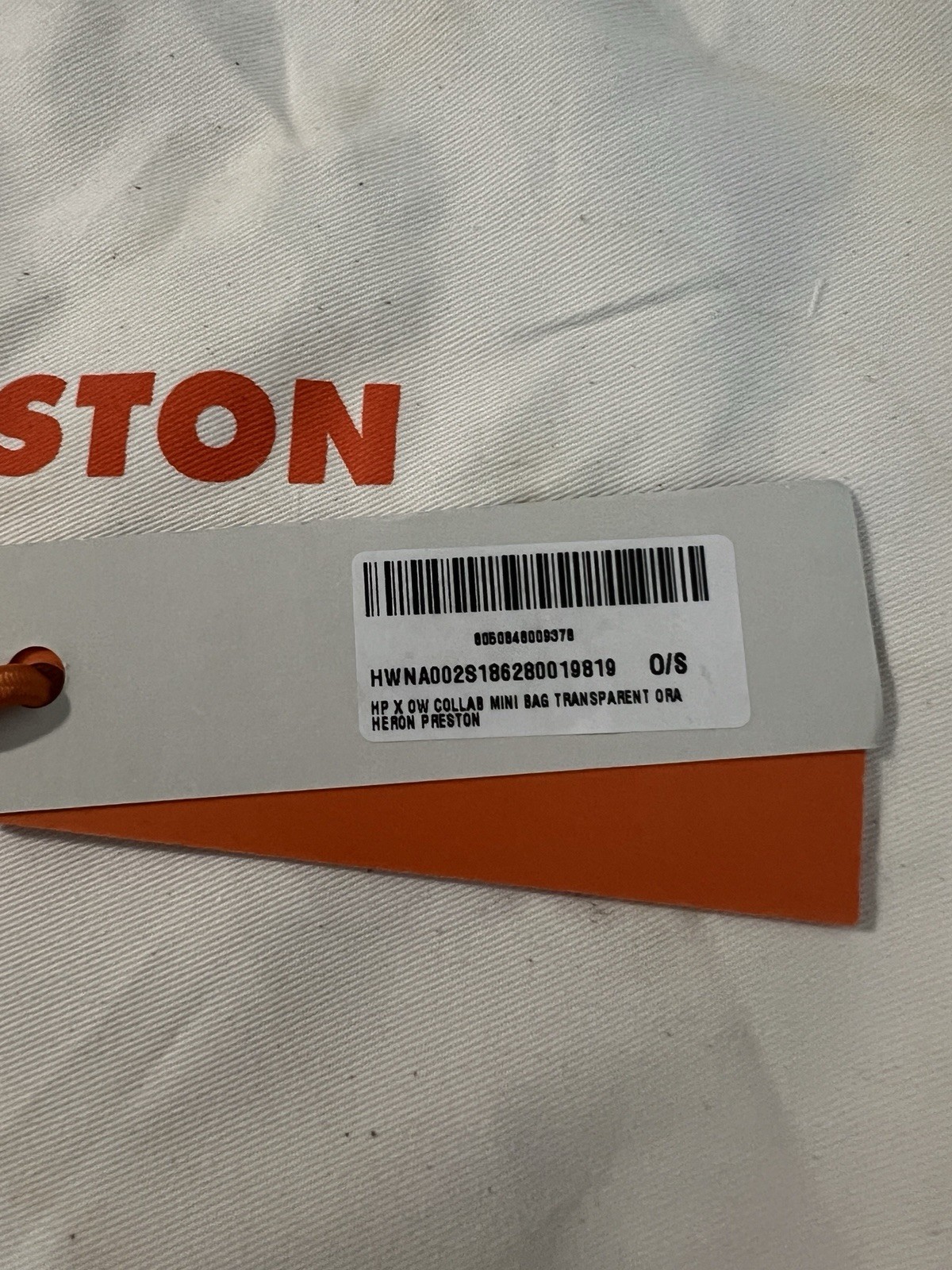 Off-White X Heron Preston “Collaboration” PVC Handle Handbag