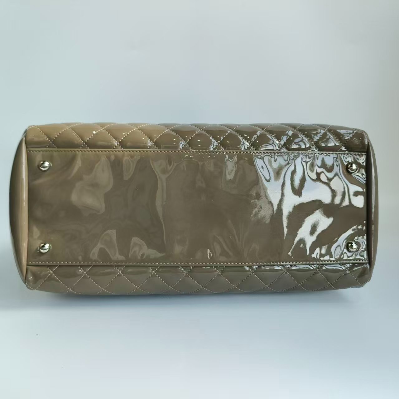 Chanel Jumbo Classic Quilted Patent Leather Shopping Tote Bag