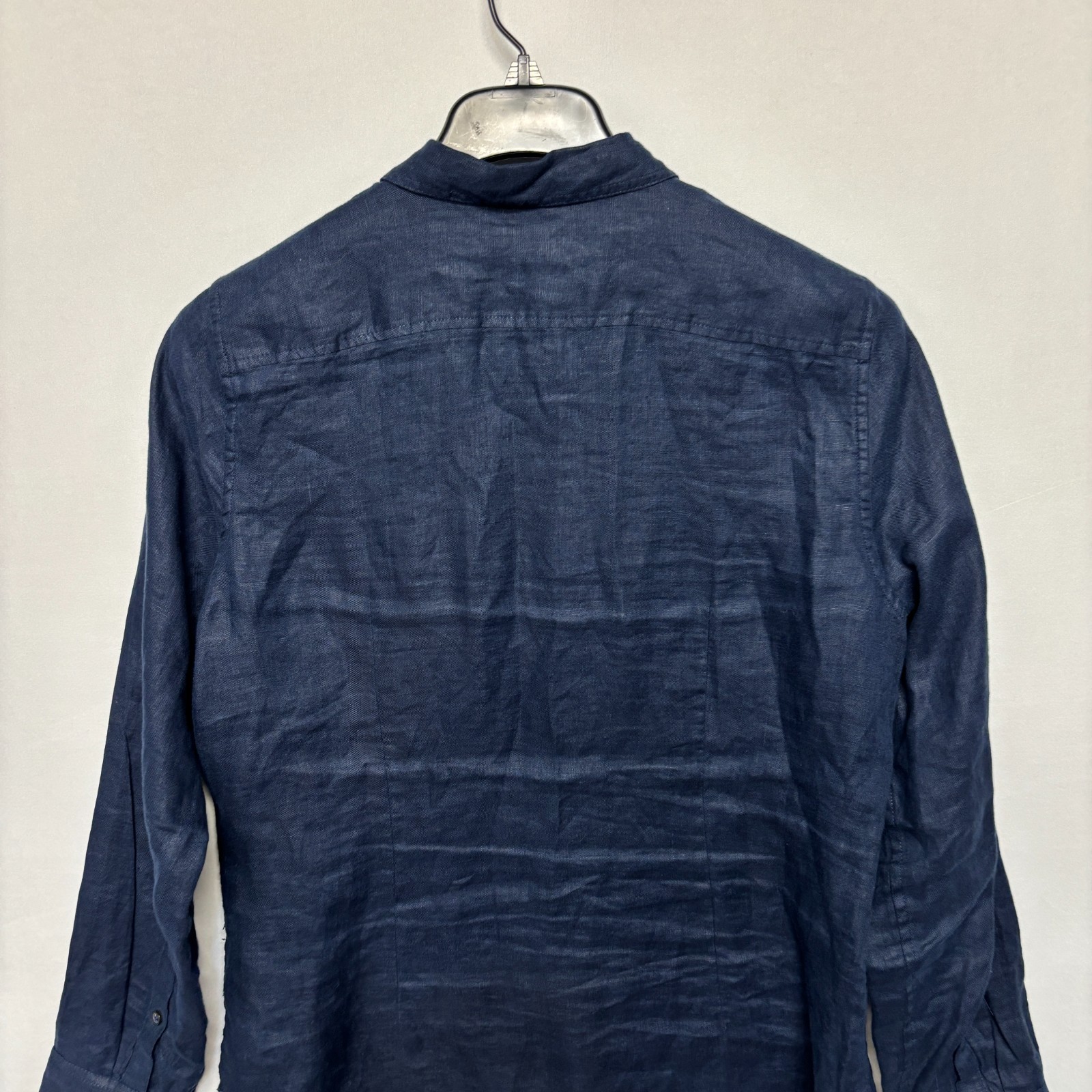 J. Crew Baird McNutt Women Irish Linen Slim Shirt Top Size 12T 12 Tall C130 -19