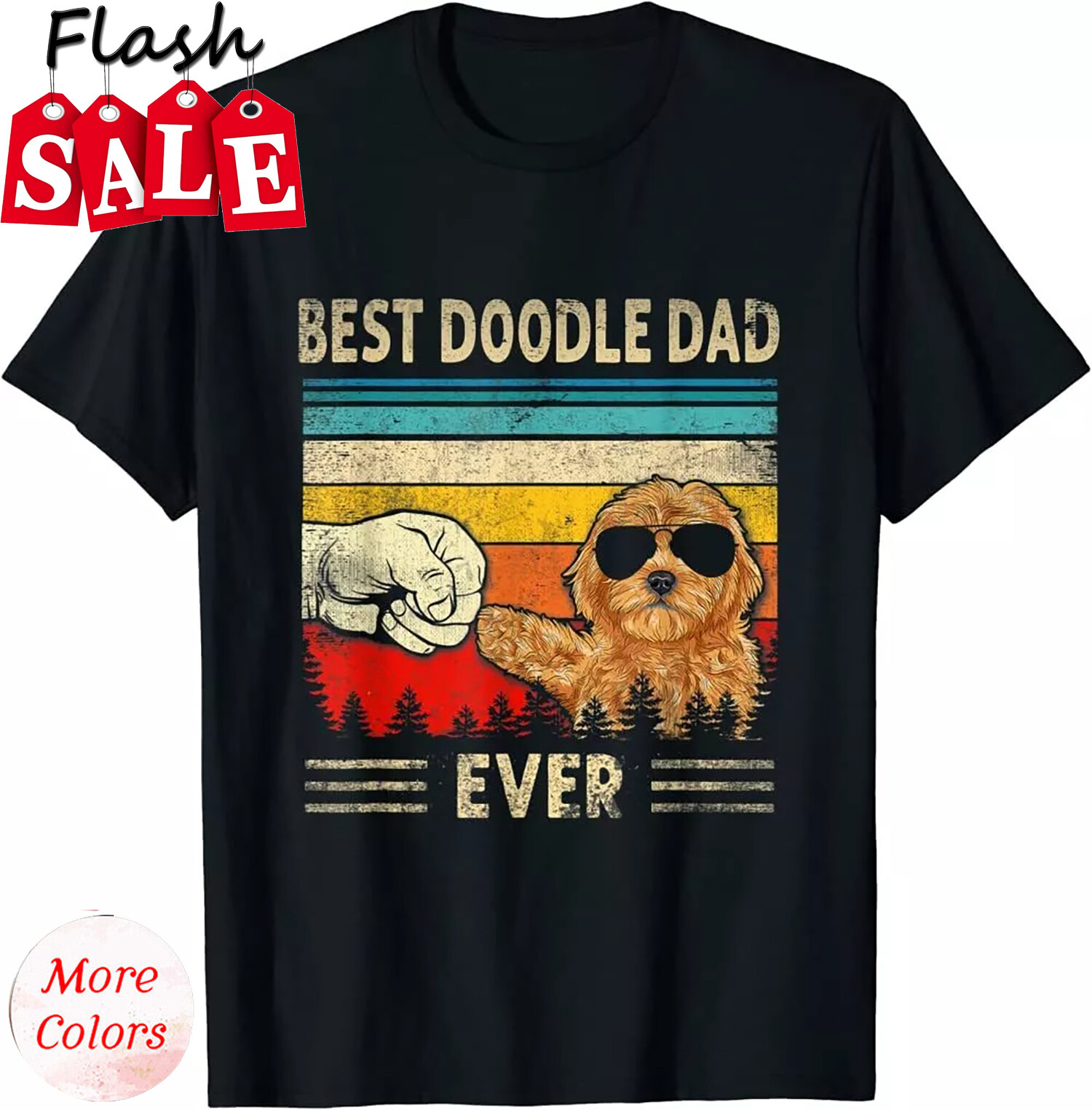 2025/Best Doodle Dad Ever Goldendoodle Dog Dad Gift Father’s Day T-Shirt,Father’