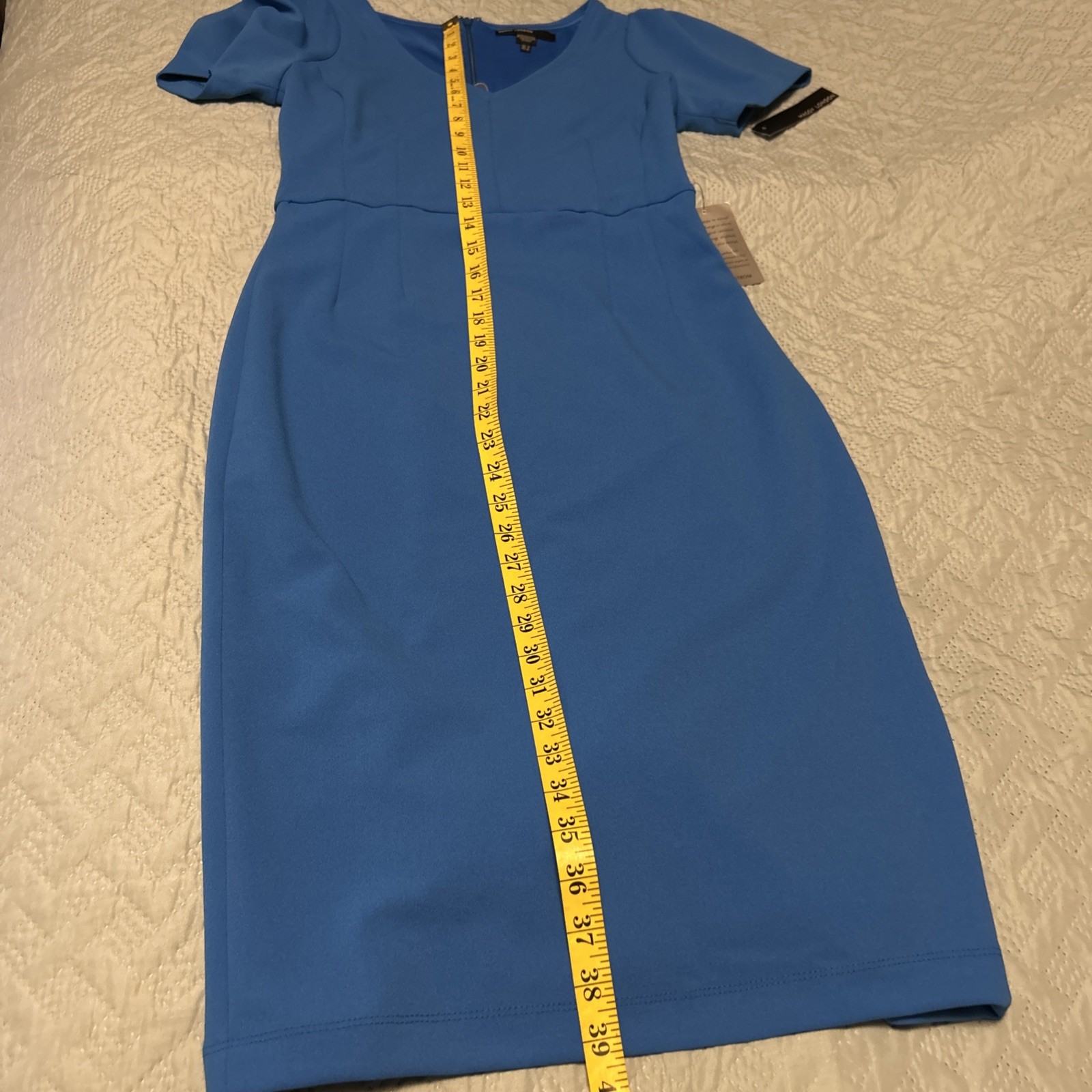 Maggy London Blue Tie Neck ocean blue Dress RN 58142 NWT Women’s Size 0