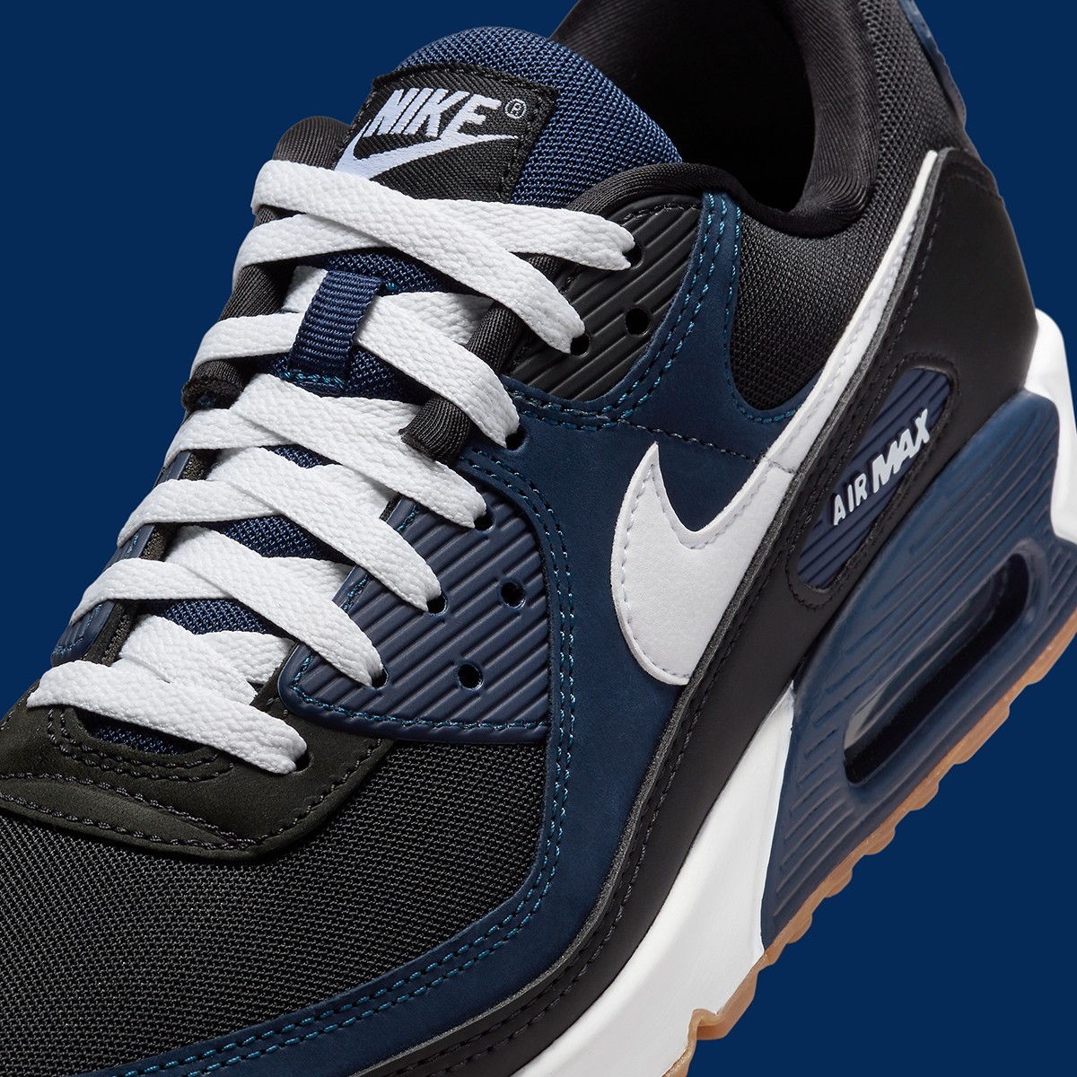 Nike Air Max 90 Midnight Navy Gum Men’s Blue Sports Sneaker FB9658-400
